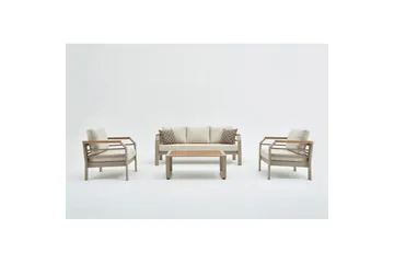 Trädgårdsloungeset Sudassento Beige - Beige - Utemöbler & utemiljö - Utegrupp - Soffgrupp utomhus