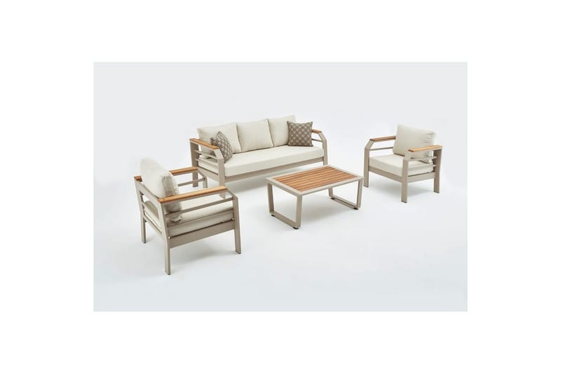 Trädgårdsloungeset Sudassento Beige, Beige