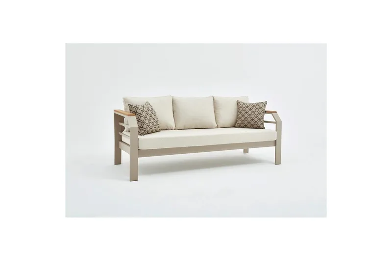 Trädgårdsloungeset Sudassento Beige - Beige - Utemöbler & utemiljö - Utegrupp - Soffgrupp utomhus