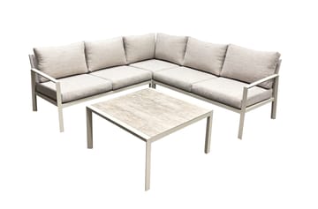 Trädgårdsmöbelgrupp Palermo hörnset - beige - Utemöbler & utemiljö - Utegrupp - Soffgrupp utomhus