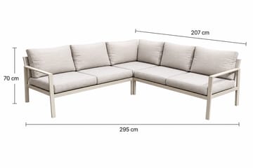 Trädgårdsmöbelgrupp Palermo hörnset - beige - Utemöbler & utemiljö - Utegrupp - Soffgrupp utomhus