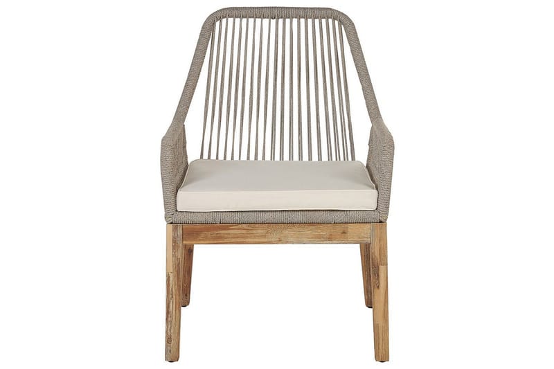 Trädgårdsmöbelset Olbia 6-sits Vit/beige/ljust trä - Vit/beige/ljust trä - Utemöbler & utemiljö - Utegrupp - Matgrupp utomhus