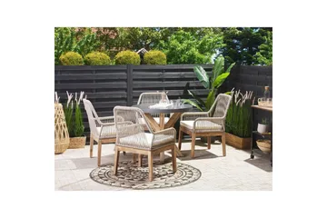 Trädgårdsmöbelset Olbia med runt betongbord - Utemöbler & utemilj ö - Utegrupp - Matgrupp utomhus