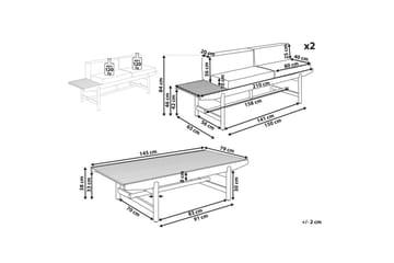 Trädgårdssoffgrupp 4-sits Giaveno - Utemöbler & utemiljö - Utegrupp - Soffgrupp utomhus