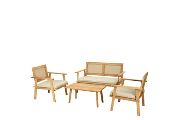 Tritante 4-sits Soffgrupp Utomhus - Loungegrupp balkong terrass uteplats - Brun - Utemöbler & utemiljö - Utegrupp - Soffgrupp utomhus