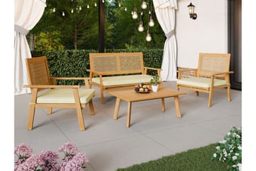 Tritante 4-sits Soffgrupp Utomhus - Loungegrupp balkong terrass uteplats - Brun - Utemöbler & utemiljö - Utegrupp - Soffgrupp utomhus