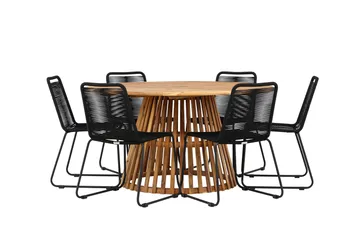 Tucumán Matgrupp Utomhus + 6 Utestolar - Natur - Utemöbler & utemiljö - Utegrupp - Matgrupp utomhus