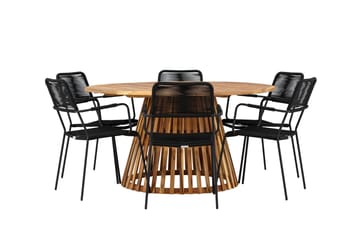 Tucumán Matgrupp Utomhus + 6 Utestolar - Natur - Utemöbler & utemiljö - Utegrupp - Matgrupp utomhus