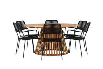 Tucumán Matgrupp Utomhus + 6 Utestolar - Natur - Utemöbler & utemiljö - Utegrupp - Matgrupp utomhus