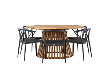 Tucumán Matgrupp Utomhus + 6 Utestolar - Natur - Utemöbler & utemiljö - Utegrupp - Matgrupp utomhus