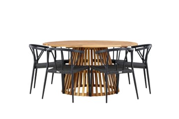 Tucumán Matgrupp Utomhus + 6 Utestolar - Natur - Utemöbler & utemiljö - Utegrupp - Matgrupp utomhus