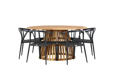 Tucumán Matgrupp Utomhus + 6 Utestolar - Natur - Utemöbler & utemiljö - Utegrupp - Matgrupp utomhus