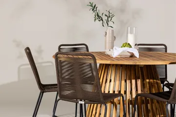 Tucumán Matgrupp Utomhus + 6 Utestolar - Natur - Utemöbler & utemiljö - Utegrupp - Matgrupp utomhus