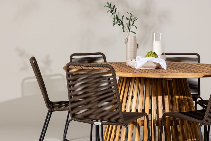 Tucumán Matgrupp Utomhus + 6 Utestolar - Natur - Utemöbler & utemiljö - Utegrupp - Matgrupp utomhus