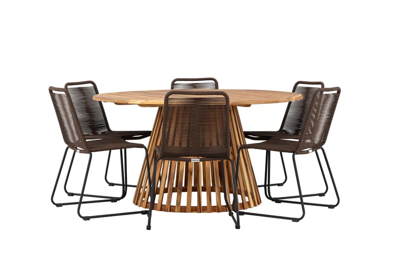 Tucumán Matgrupp Utomhus + 6 Utestolar - Natur - Utemöbler & utemiljö - Utegrupp - Matgrupp utomhus