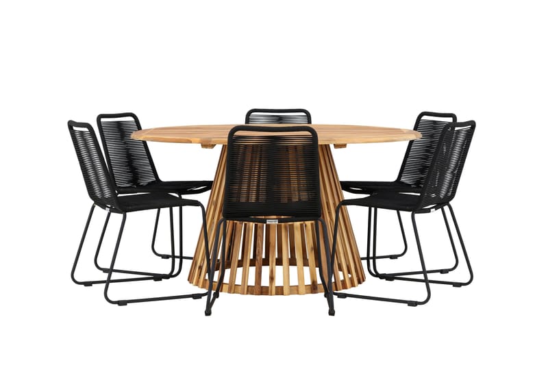 Tucumán Matgrupp Utomhus + 6 Utestolar - Natur - Utemöbler & utemiljö - Utegrupp - Matgrupp utomhus