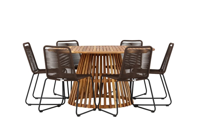 Tucumán Matgrupp Utomhus + 6 Utestolar - Natur - Utemöbler & utemiljö - Utegrupp - Matgrupp utomhus