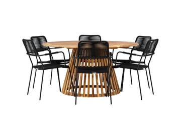 Tucumán Matgrupp Utomhus + 6 Utestolar - Natur - Utemöbler & utemiljö - Utegrupp - Matgrupp utomhus