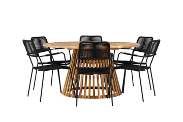 Tucumán Matgrupp Utomhus + 6 Utestolar - Natur - Utemöbler & utemiljö - Utegrupp - Matgrupp utomhus