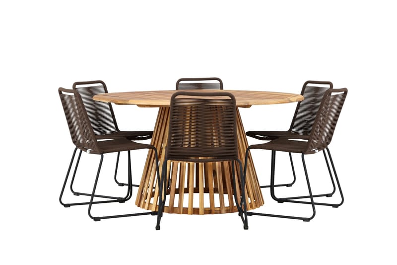 Tucumán Matgrupp Utomhus + 6 Utestolar - Natur - Utemöbler & utemiljö - Utegrupp - Matgrupp utomhus
