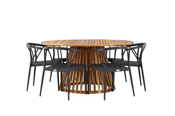 Tucumán Matgrupp Utomhus + 6 Utestolar - Natur - Utemöbler & utemiljö - Utegrupp - Matgrupp utomhus