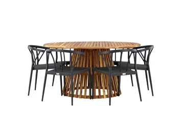 Tucumán Matgrupp Utomhus + 6 Utestolar - Natur - Utemöbler & utemiljö - Utegrupp - Matgrupp utomhus