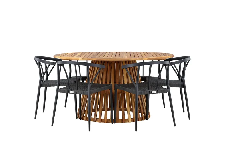 Tucumán Matgrupp Utomhus + 6 Utestolar - Natur - Utemöbler & utemiljö - Utegrupp - Matgrupp utomhus