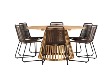 Tucumán Matgrupp Utomhus + 6 Utestolar - Natur - Utemöbler & utemiljö - Utegrupp - Matgrupp utomhus