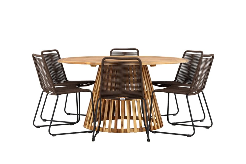 Tucumán Matgrupp Utomhus + 6 Utestolar - Natur - Utemöbler & utemiljö - Utegrupp - Matgrupp utomhus