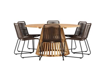 Tucumán Matgrupp Utomhus + 6 Utestolar - Natur - Utemöbler & utemiljö - Utegrupp - Matgrupp utomhus