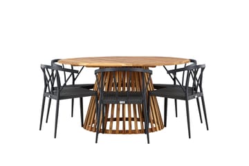 Tucumán Matgrupp Utomhus + 6 Utestolar - Natur - Utemöbler & utemiljö - Utegrupp - Matgrupp utomhus