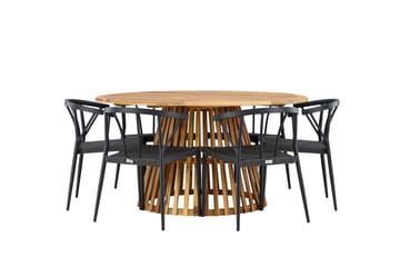 Tucumán Matgrupp Utomhus + 6 Utestolar - Natur - Utemöbler & utemiljö - Utegrupp - Matgrupp utomhus