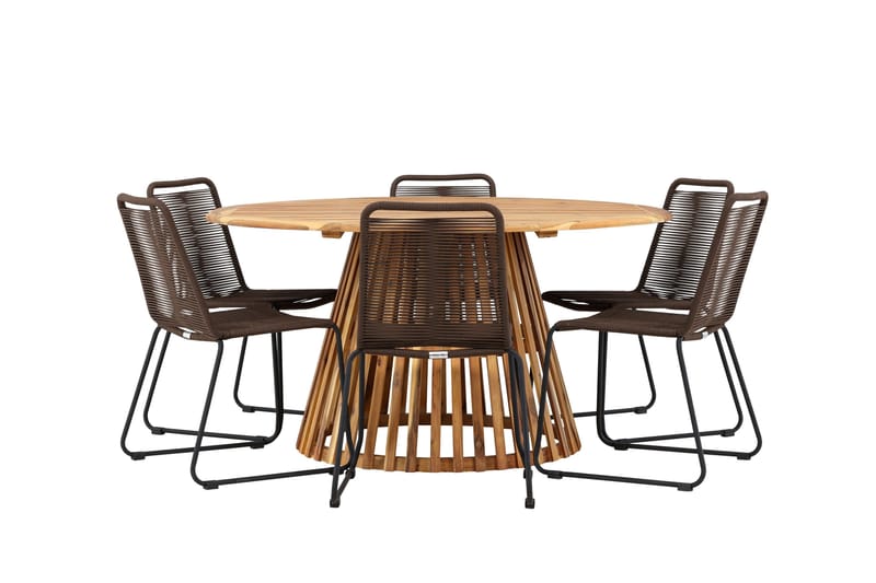 Tucumán Matgrupp Utomhus + 6 Utestolar - Natur - Utemöbler & utemiljö - Utegrupp - Matgrupp utomhus