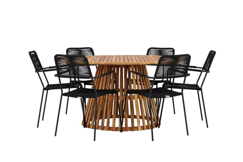 Tucumán Matgrupp Utomhus + 6 Utestolar - Natur - Utemöbler & utemiljö - Utegrupp - Matgrupp utomhus