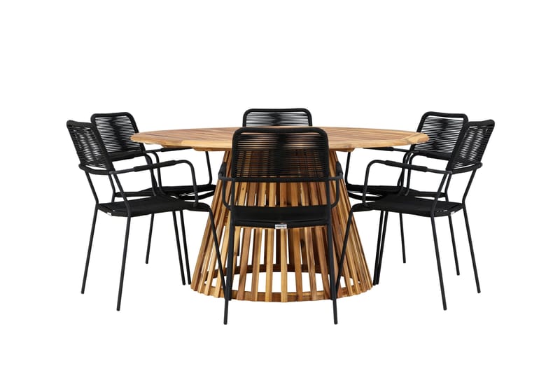 Tucumán Matgrupp Utomhus + 6 Utestolar - Natur - Utemöbler & utemiljö - Utegrupp - Matgrupp utomhus