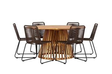 Tucumán Matgrupp Utomhus + 6 Utestolar - Natur - Utemöbler & utemiljö - Utegrupp - Matgrupp utomhus