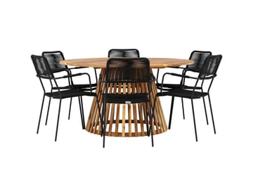 Tucumán Matgrupp Utomhus + 6 Utestolar - Natur - Utemöbler & utemiljö - Utegrupp - Matgrupp utomhus