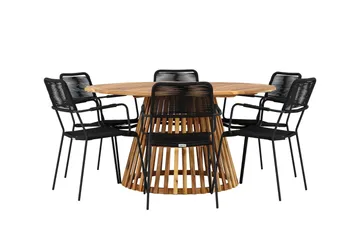 Tucumán Matgrupp Utomhus + 6 Utestolar - Natur - Utemöbler & utemiljö - Utegrupp - Matgrupp utomhus