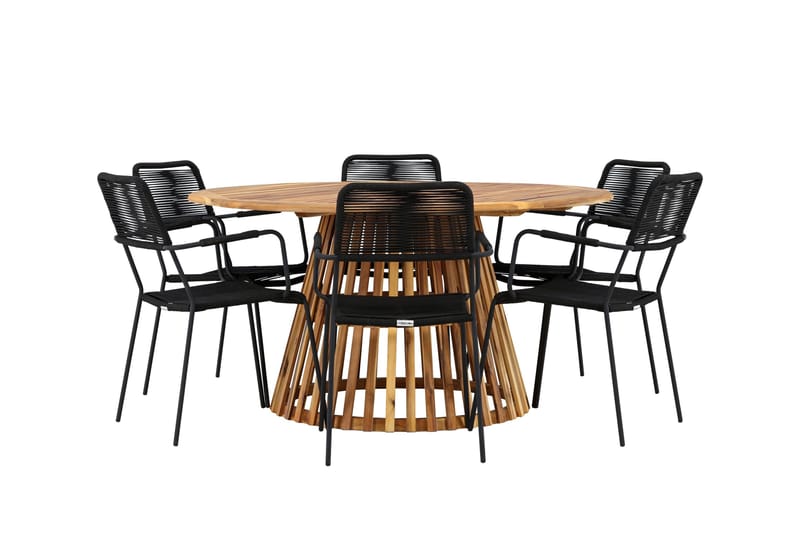 Tucumán Matgrupp Utomhus + 6 Utestolar - Natur - Utemöbler & utemiljö - Utegrupp - Matgrupp utomhus