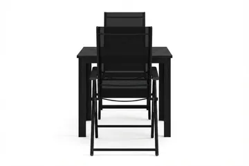 Tunis utomhus caféset 70x70 cm med 2 Sanna positionsstolar - Svart/Svart - Utemöbler & utemiljö - Utegrupp - Cafegrupp & cafeset