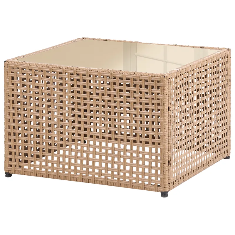 U-Formad Soffa utomhus 6-Sits Omegana Modulär Konstrotting - Beige/Svart - Utemöbler & utemiljö - Utegrupp - Soffgrupp utomhus