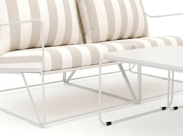 Usteryd 2 sits Loungesoffa med satsbord - Beige/Striped - Utemöbler & utemiljö - Loungemöbler - Loungeset & loungegrupp