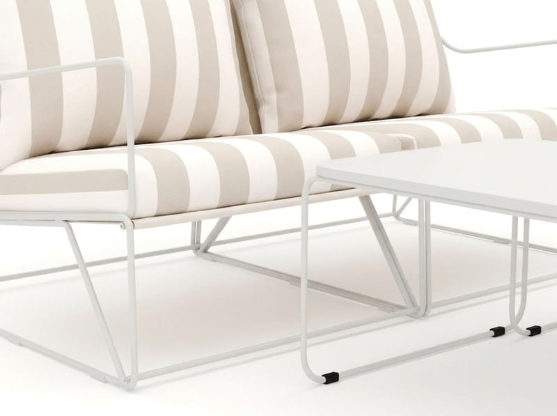 Usteryd 2 sits Loungesoffa med satsbord - Beige/Striped - Utemöbler & utemiljö - Loungemöbler - Loungeset & loungegrupp