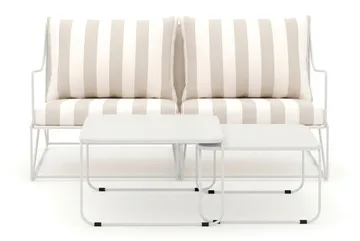 Usteryd 2 sits Loungesoffa med satsbord - Beige/Striped - Utemöbler & utemiljö - Loungemöbler - Loungeset & loungegrupp