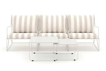 Usteryd 3 sits Loungesoffa med satsbord - Beige/Striped - Utemöbler & utemiljö - Loungemöbler - Loungeset & loungegrupp