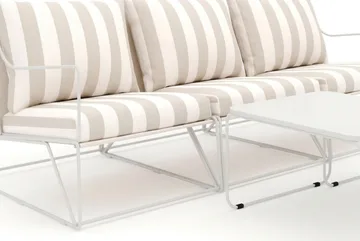 Usteryd 3 sits Loungesoffa med satsbord - Beige/Striped - Utemöbler & utemiljö - Loungemöbler - Loungeset & loungegrupp