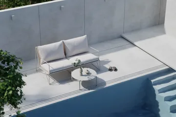 Usteryd Utesoffa 2-sits med Usteryd Soffbord - Beige - Utemöbler & utemiljö - Loungemöbler - Loungeset & loungegrupp