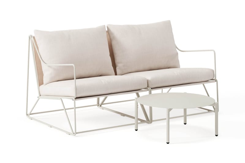 Usteryd Utesoffa 2-sits med Usteryd Soffbord - Beige - Utemöbler & utemiljö - Loungemöbler - Loungeset & loungegrupp