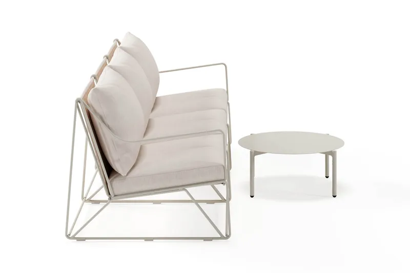 Usteryd Utesoffa 3-sits med Usteryd Soffbord - Beige - Utemöbler & utemiljö - Loungemöbler - Loungeset & loungegrupp