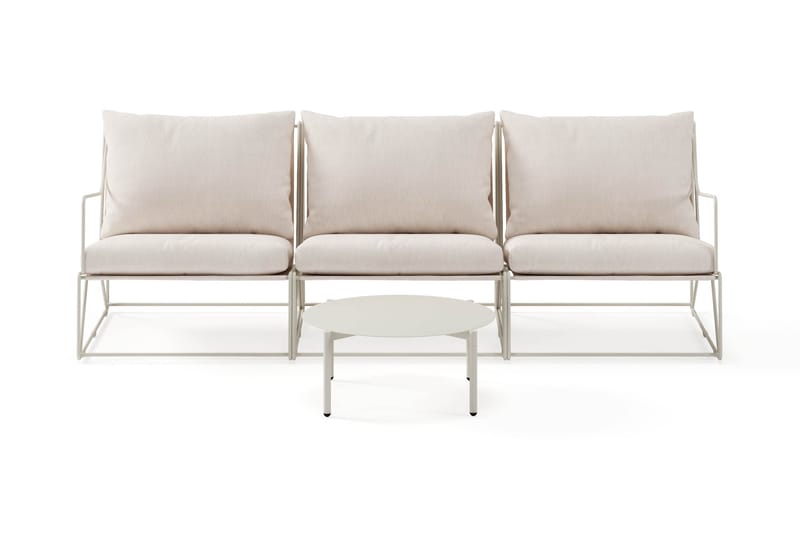 Usteryd Utesoffa 3-sits med Usteryd Soffbord - Beige - Utemöbler & utemiljö - Loungemöbler - Loungeset & loungegrupp
